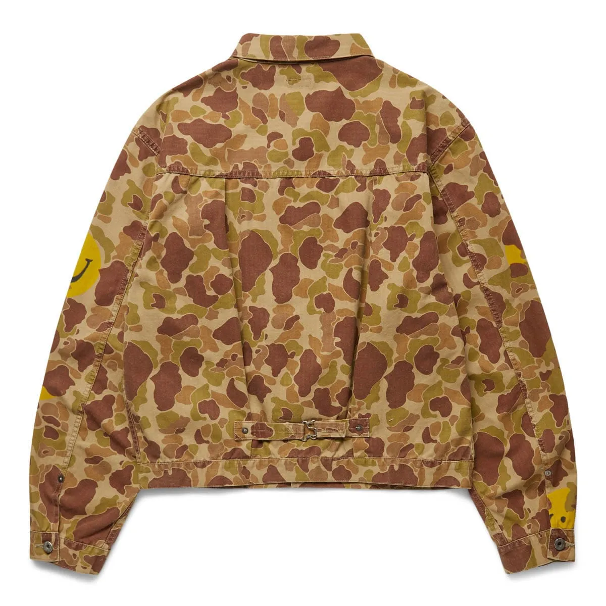 HERRINGBONE HAPPY PEEK-A-BOO CAMO 1ST JACKET BEIGE KHAKI | Bodega