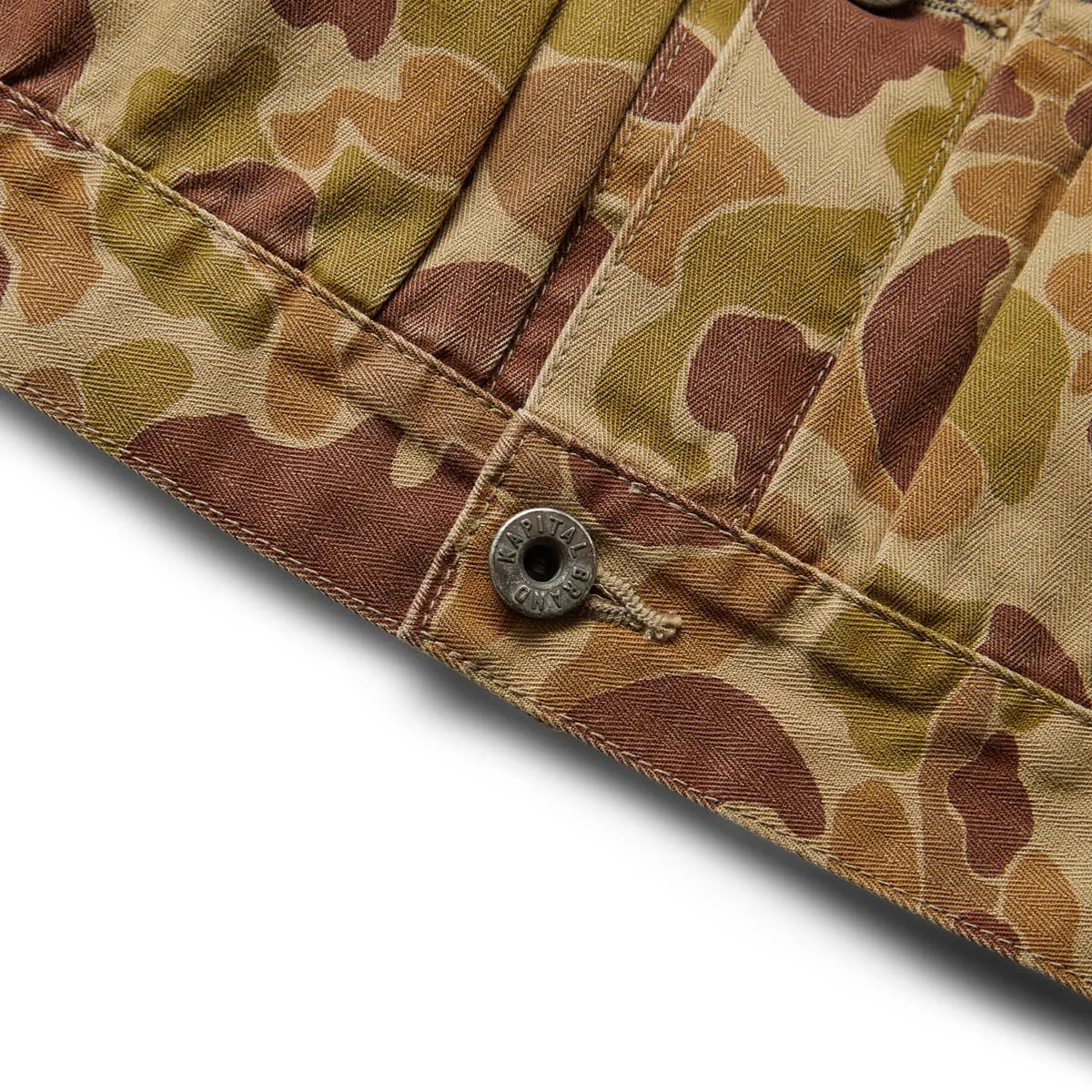 HERRINGBONE HAPPY PEEK-A-BOO CAMO 1ST JACKET BEIGE KHAKI | Bodega