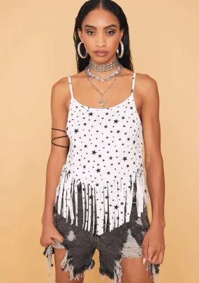 Ivory Giddy Up Galaxy Fringe Tank-