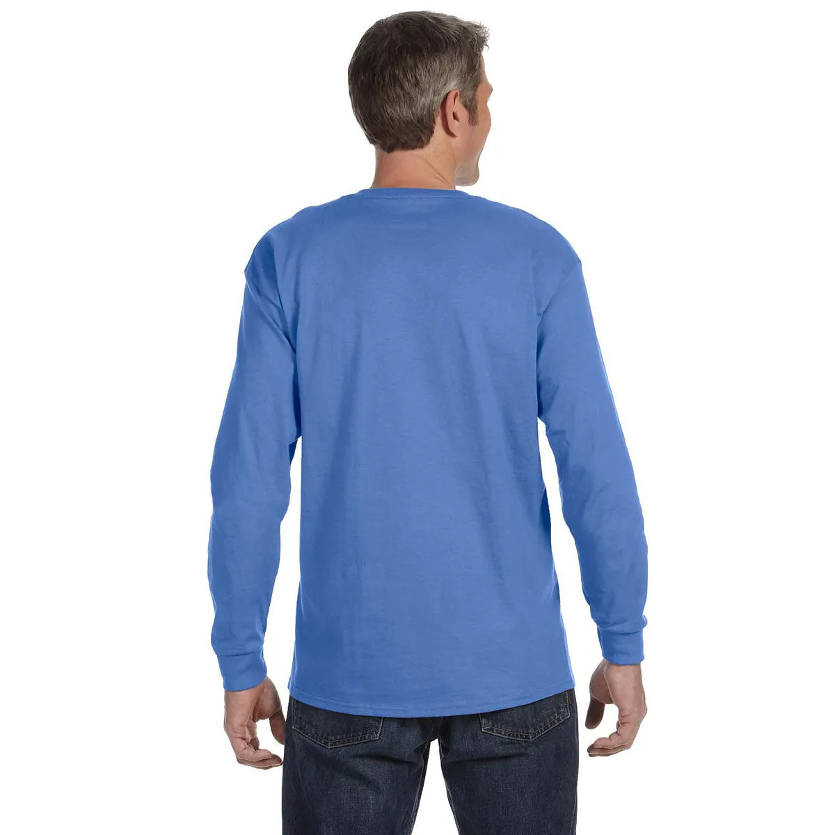 Jerzees Men's Columbia Blue 5.6 Oz Dri-Power Active Long-Sleeve T-Shirt