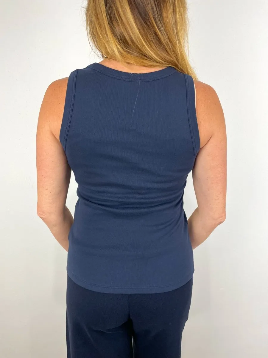 Jewel Tank in Dark Navy