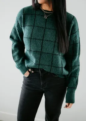 Kasie Grid Pattern Pullover