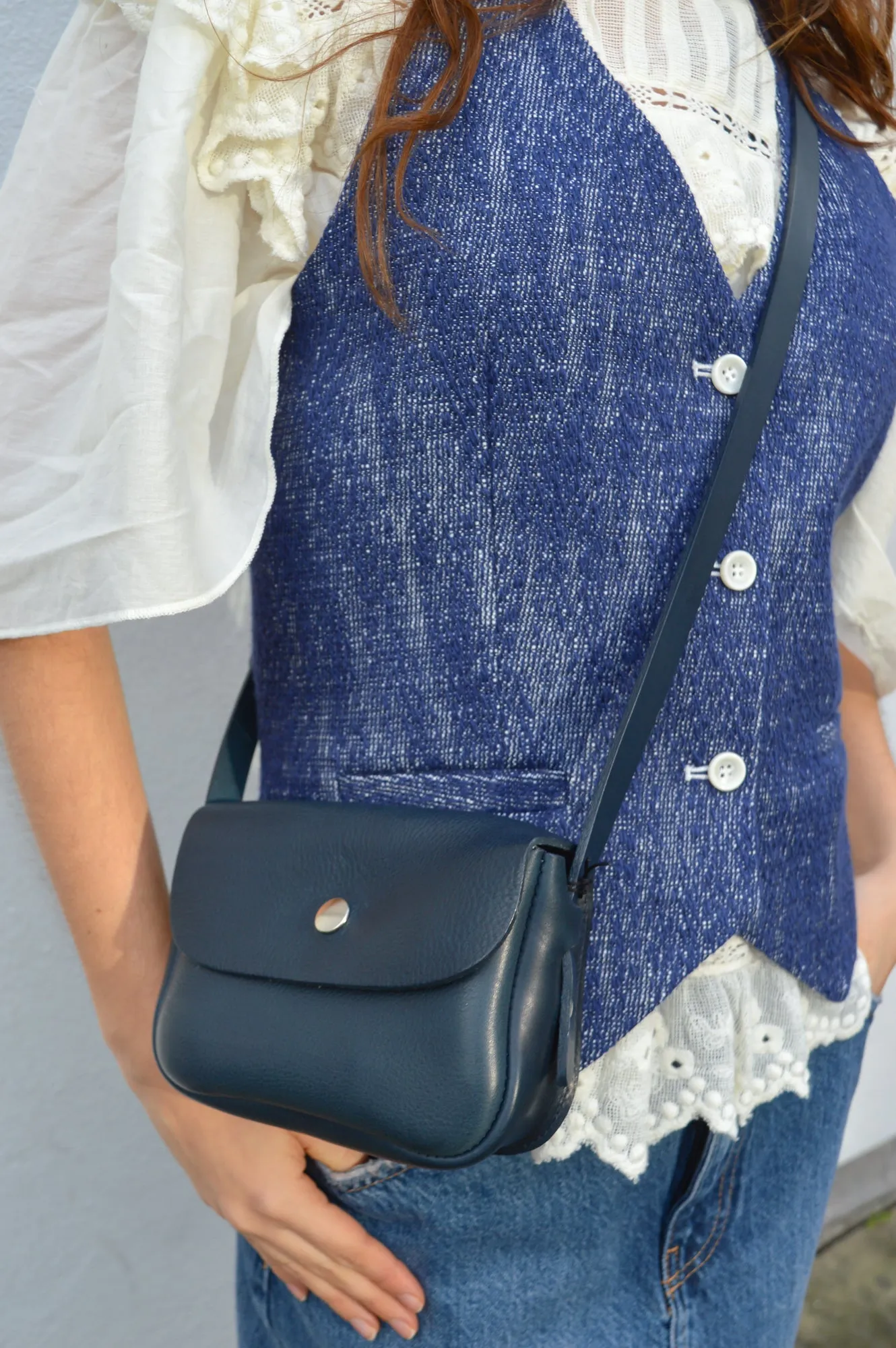 Kate Sheridan Navy Mini Pop Bag