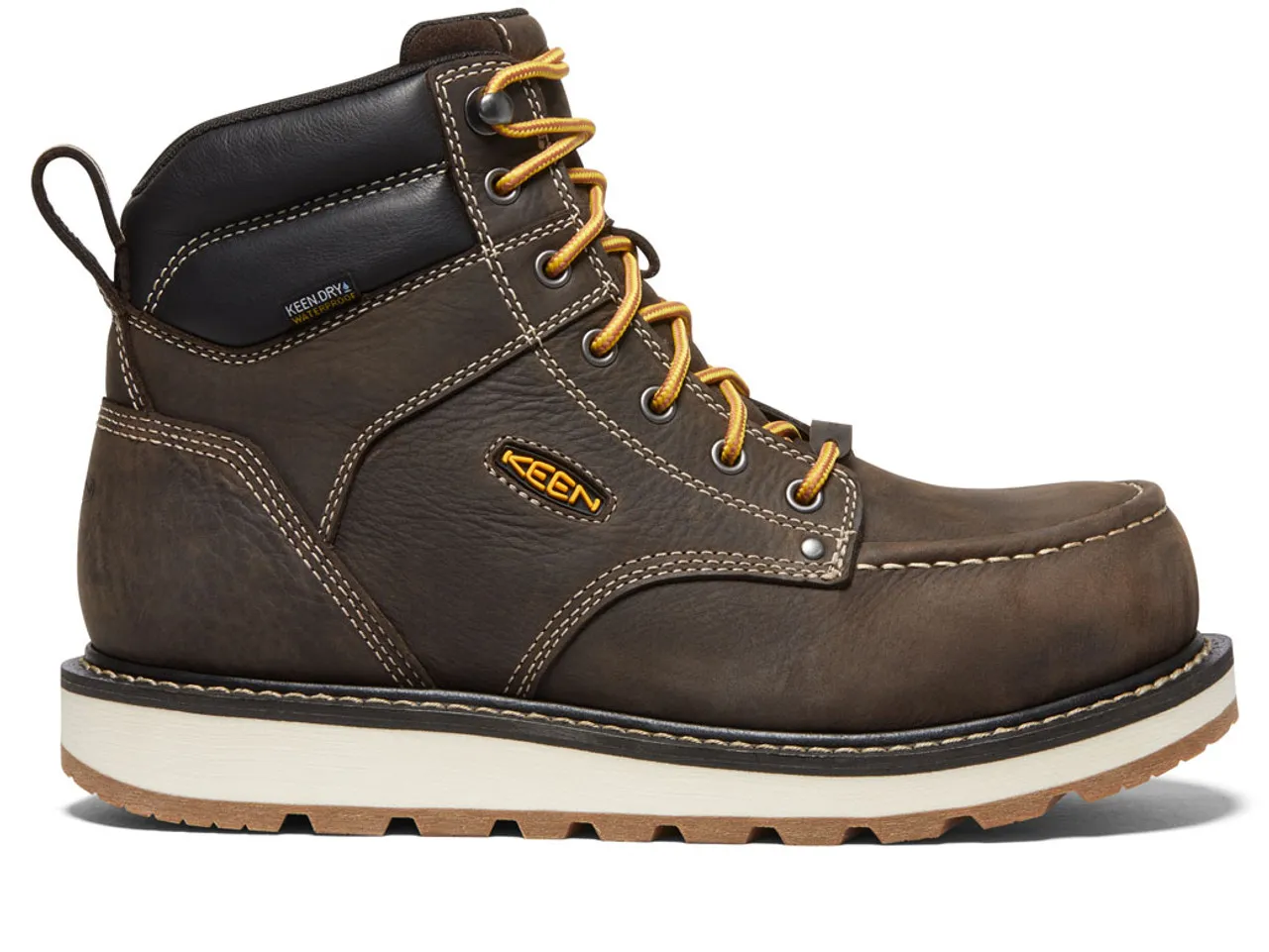 Keen | Cincinnati | 6" CT H2O Work Boot | Dark Chocolate/Sandshell