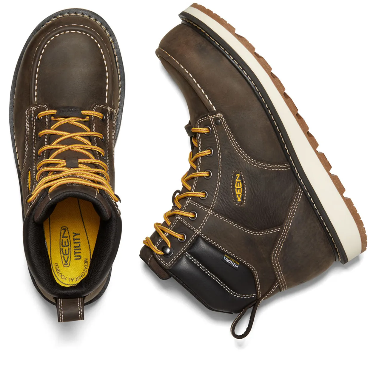 Keen | Cincinnati | 6" CT H2O Work Boot | Dark Chocolate/Sandshell