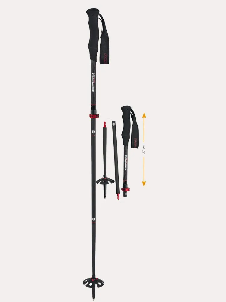     KOMPERDELL  Carbon FXP.4 Compact Touring Foldable Ski Poles 2020    