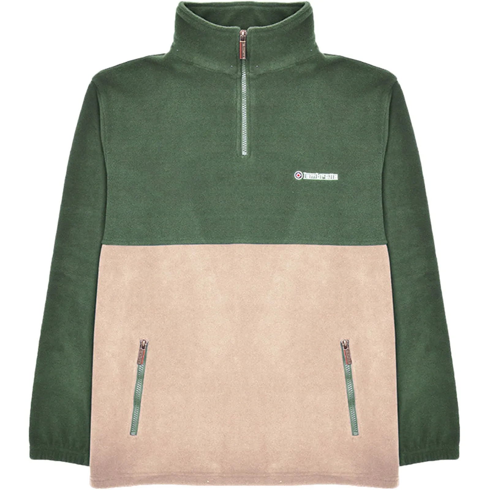 Lambretta Mens Quarter Zip Pullover Polar Fleece