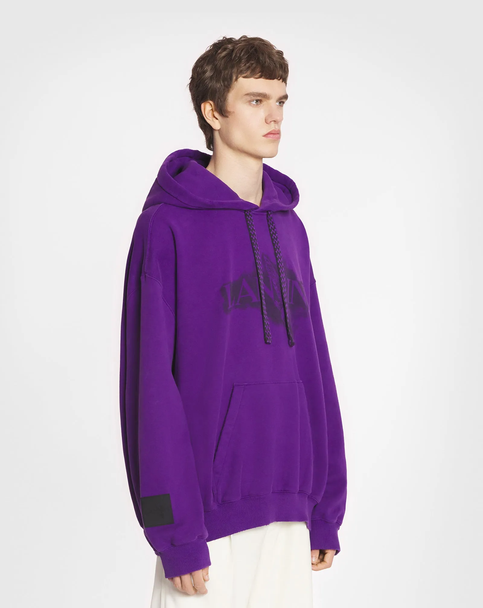 LANVIN X FUTURE UNISEX BAGGY HOODIE WITH EAGLE PRINT