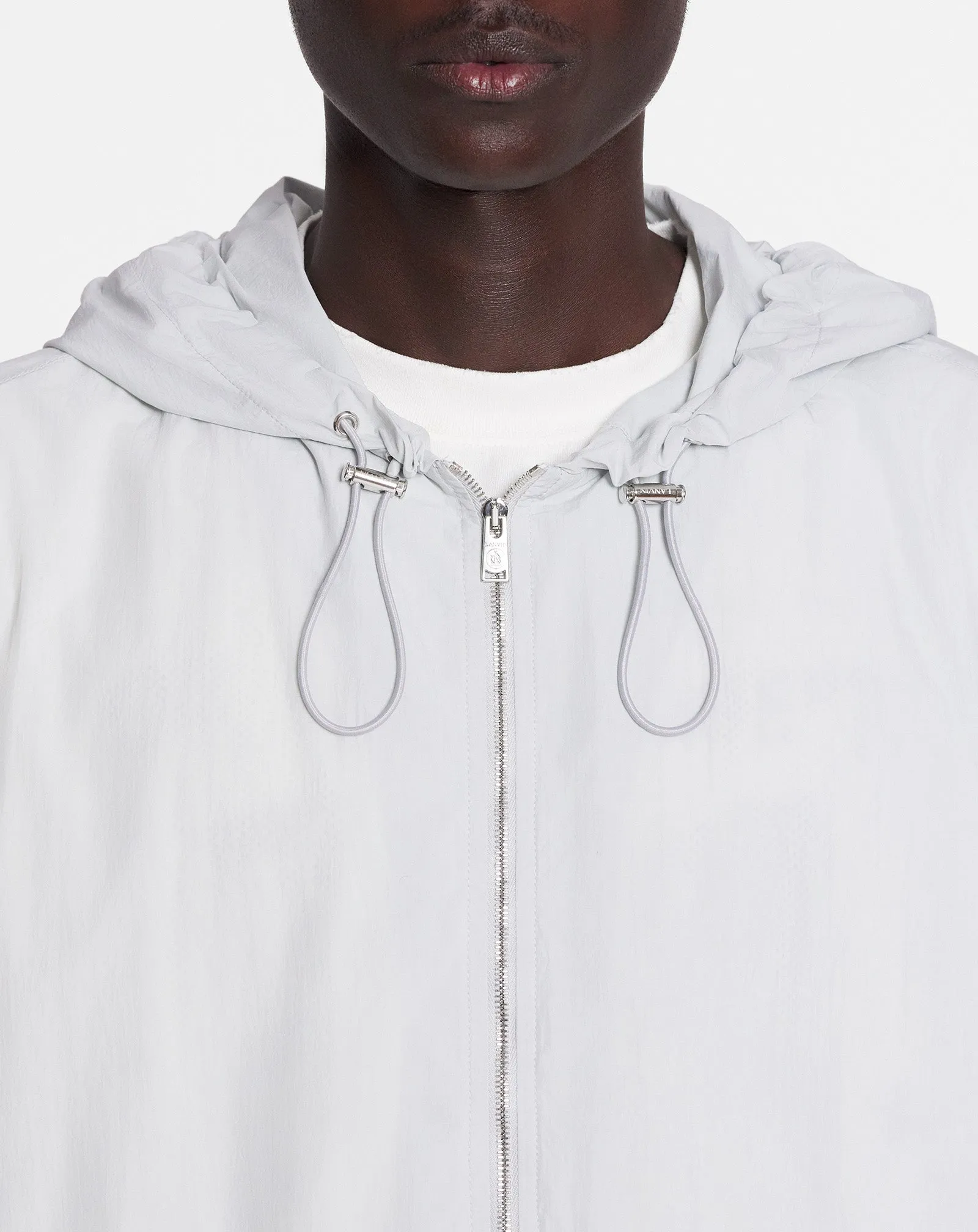 LANVIN X FUTURE ZIPPED HOODIE WITH CONTRASTING STRIPES