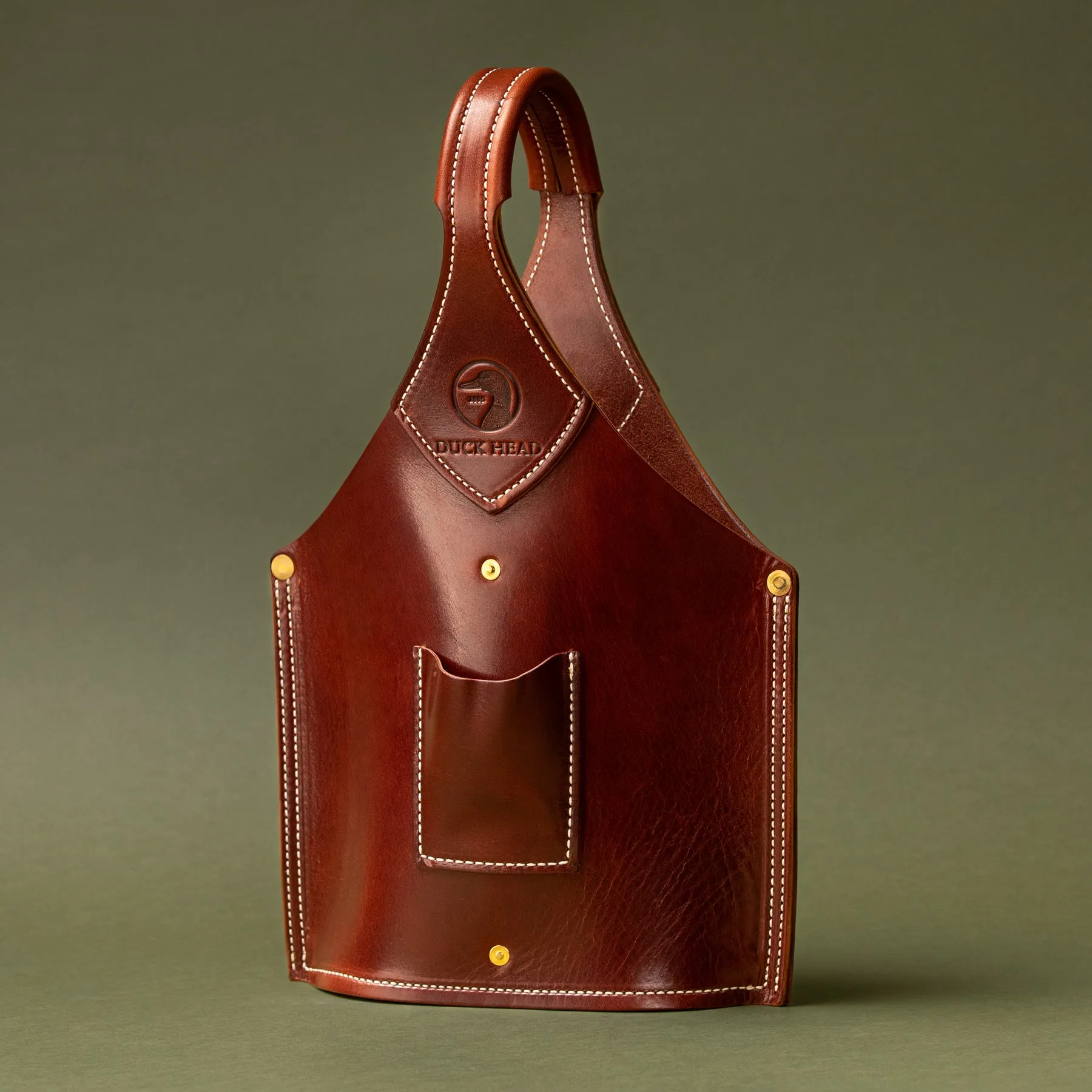 Leather Double Barrel Bottle Tote