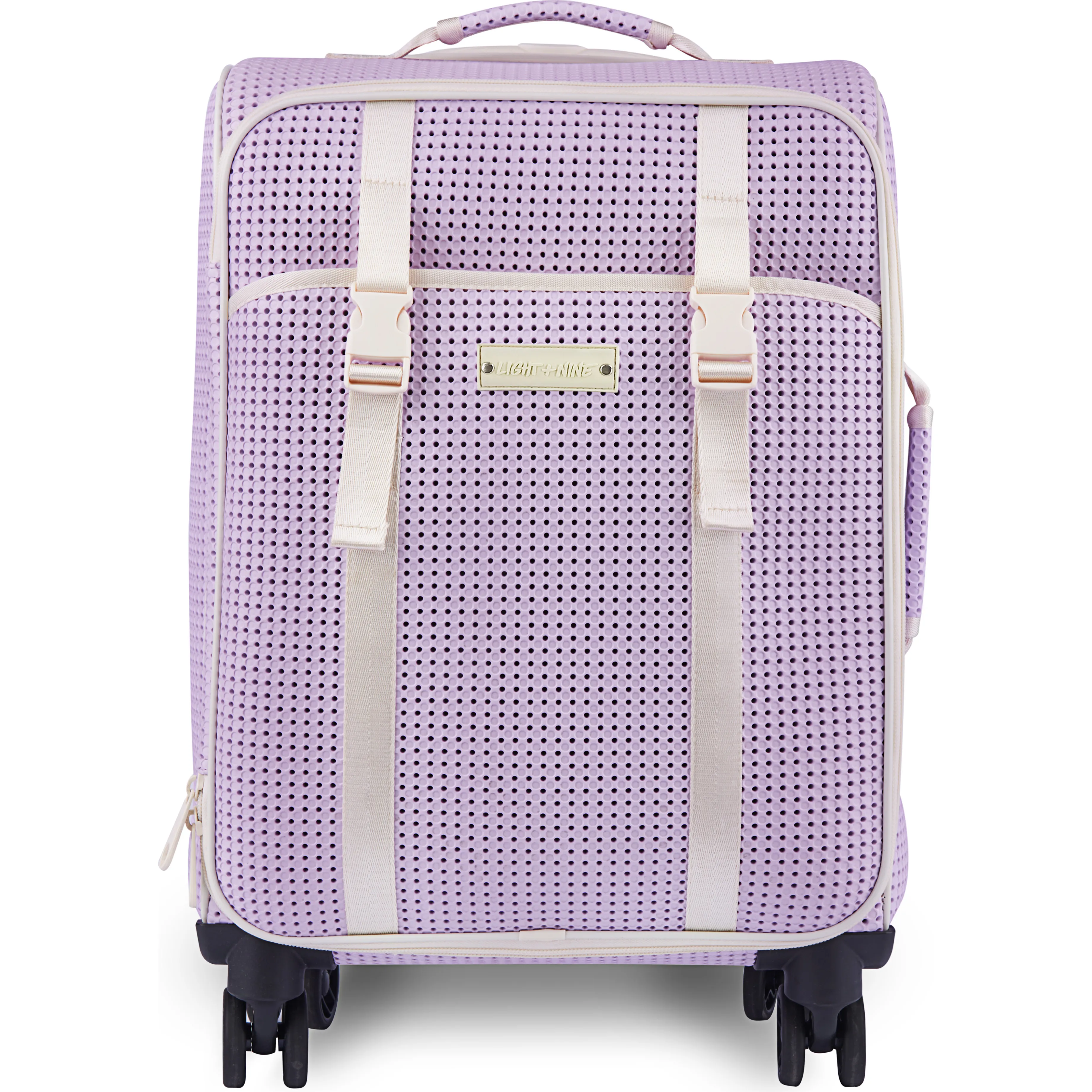 Light + Nine Kids Travel Suitcase 4 Wheel, Faded Lavender