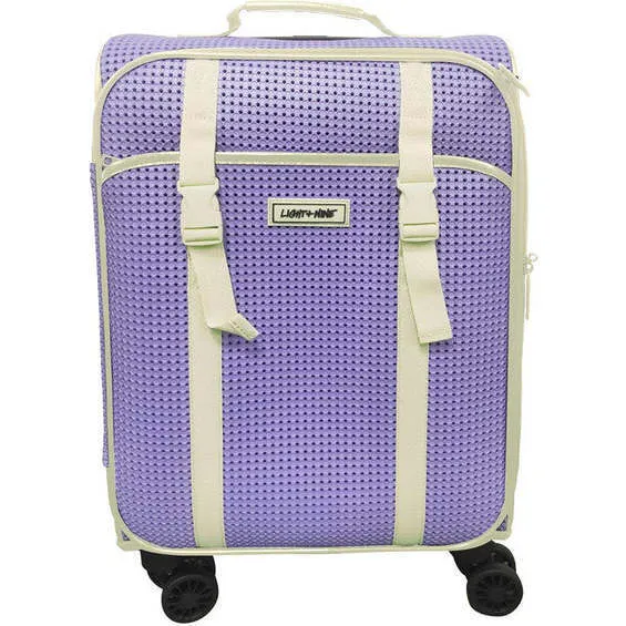 Light + Nine Kids Travel Suitcase 4 Wheel, Faded Lavender