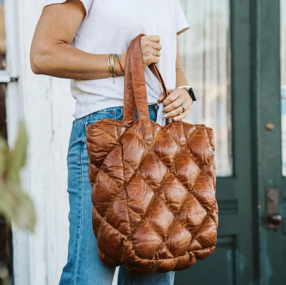 Limited Edition Bridger Leather Tote Large | Vintage Tan