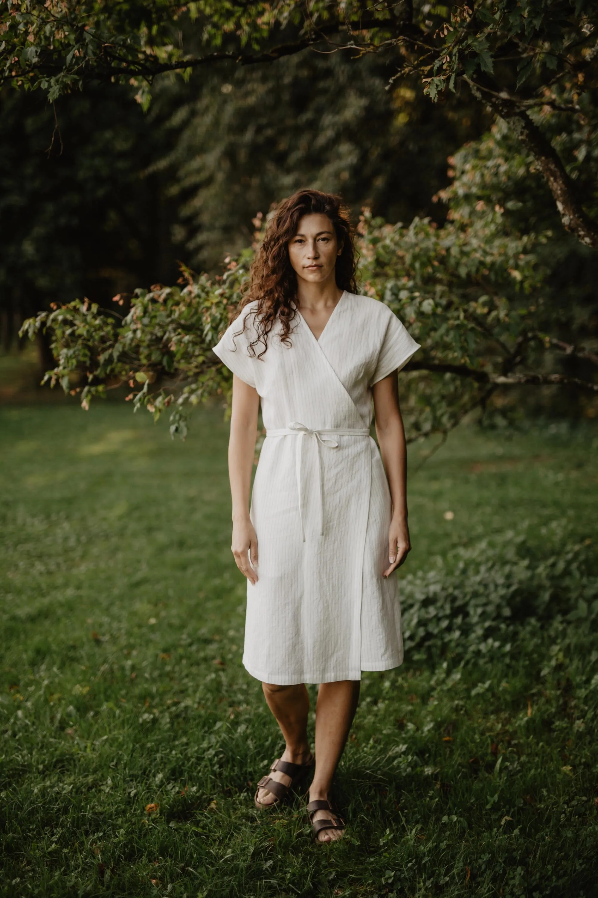 Linen wrap dress Rome