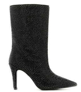 LOLA CRUZ  LOLA CRUZ GLITTER PHOEBE ANKLE-BOOT BLACK