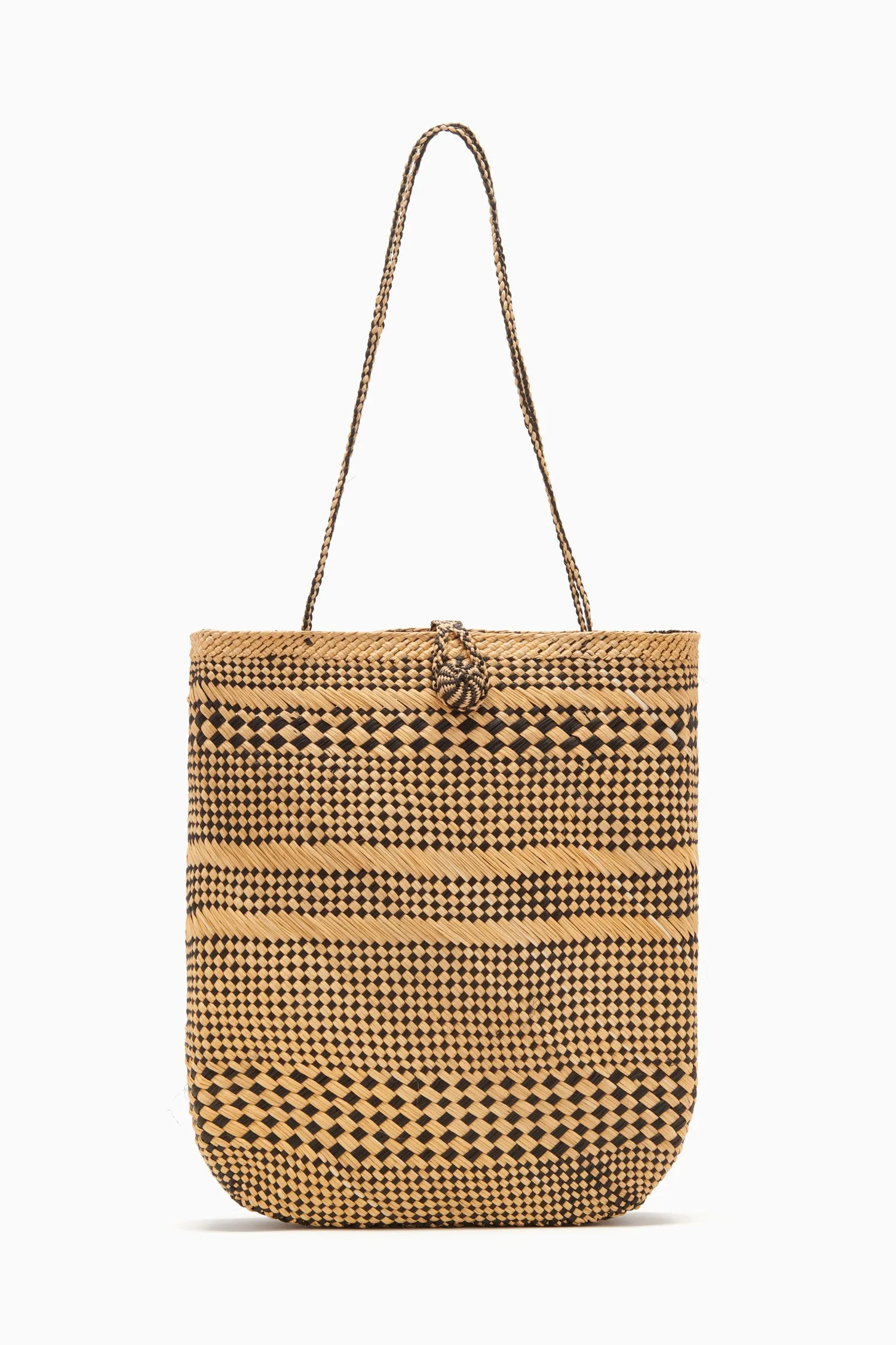 Marta Flat Tote - Chocolate Stripe