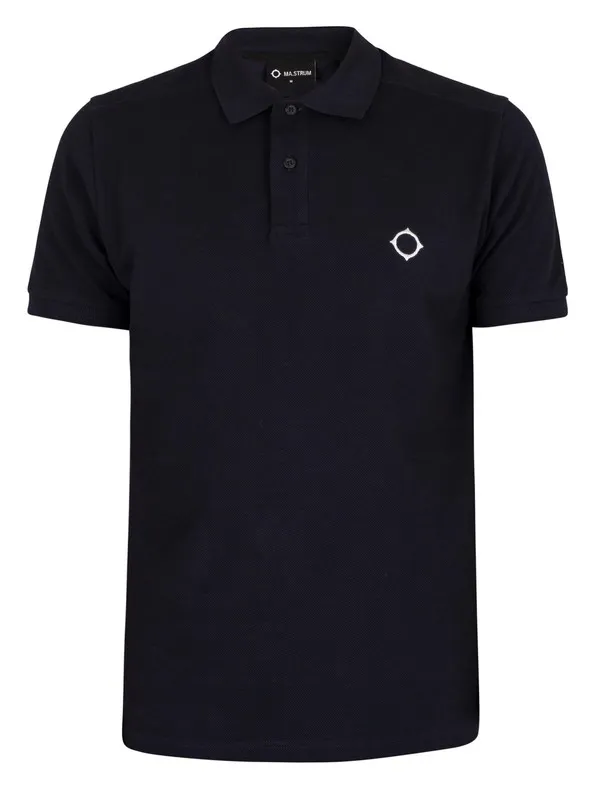 MA.STRUM Pique Polo Shirt - Ink Navy