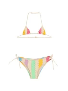 Mc2 Saint Barth   Wave pastel print bikini 