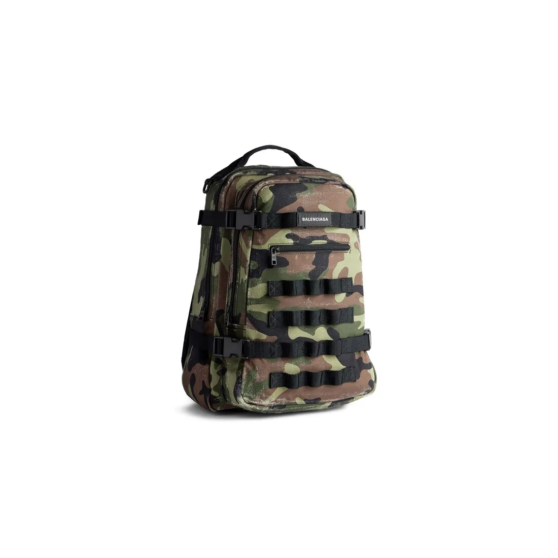      Men's Army Space Small Backpack Camo Print in Dark Green 