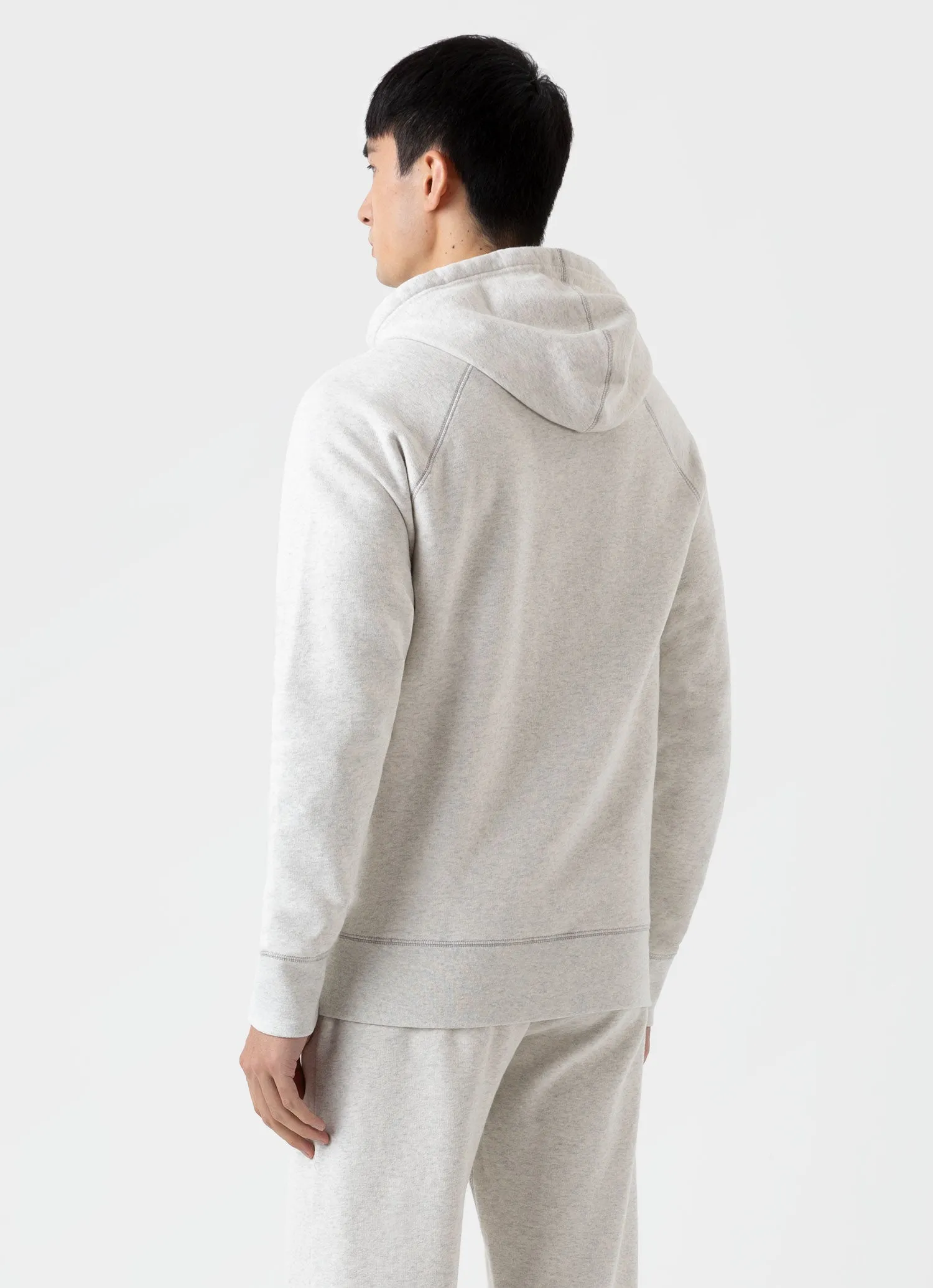 Men's Fleeceback Hoodie in Archive White Melange