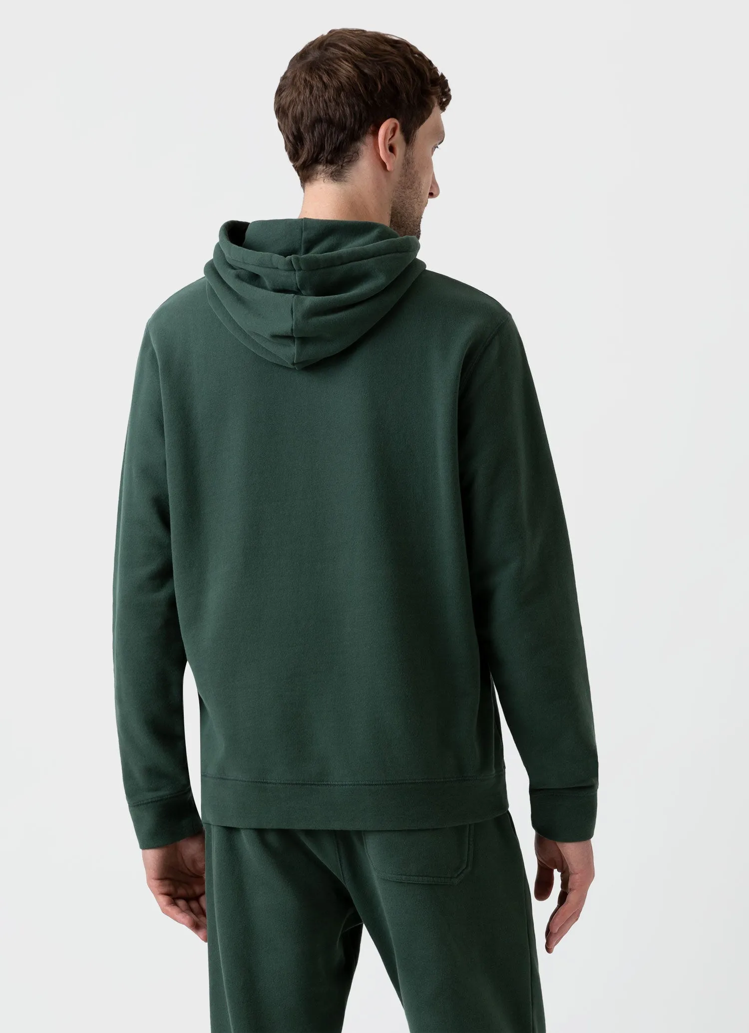 Men's Loopback Hoodie in Dark Green