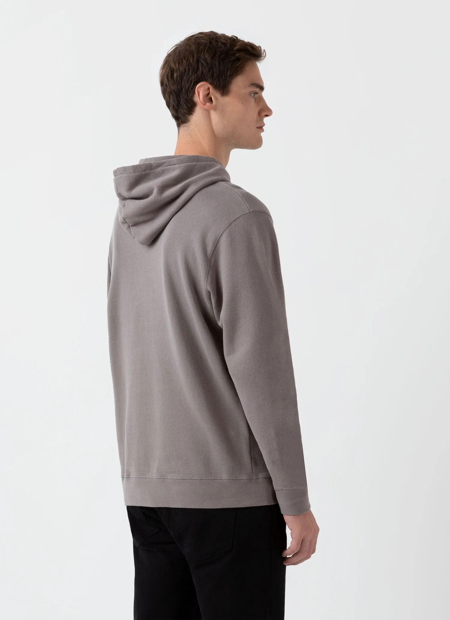 Men's Loopback Hoodie in Umber Brown