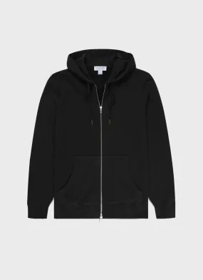 Men's Loopback Zip Hoodie in Black