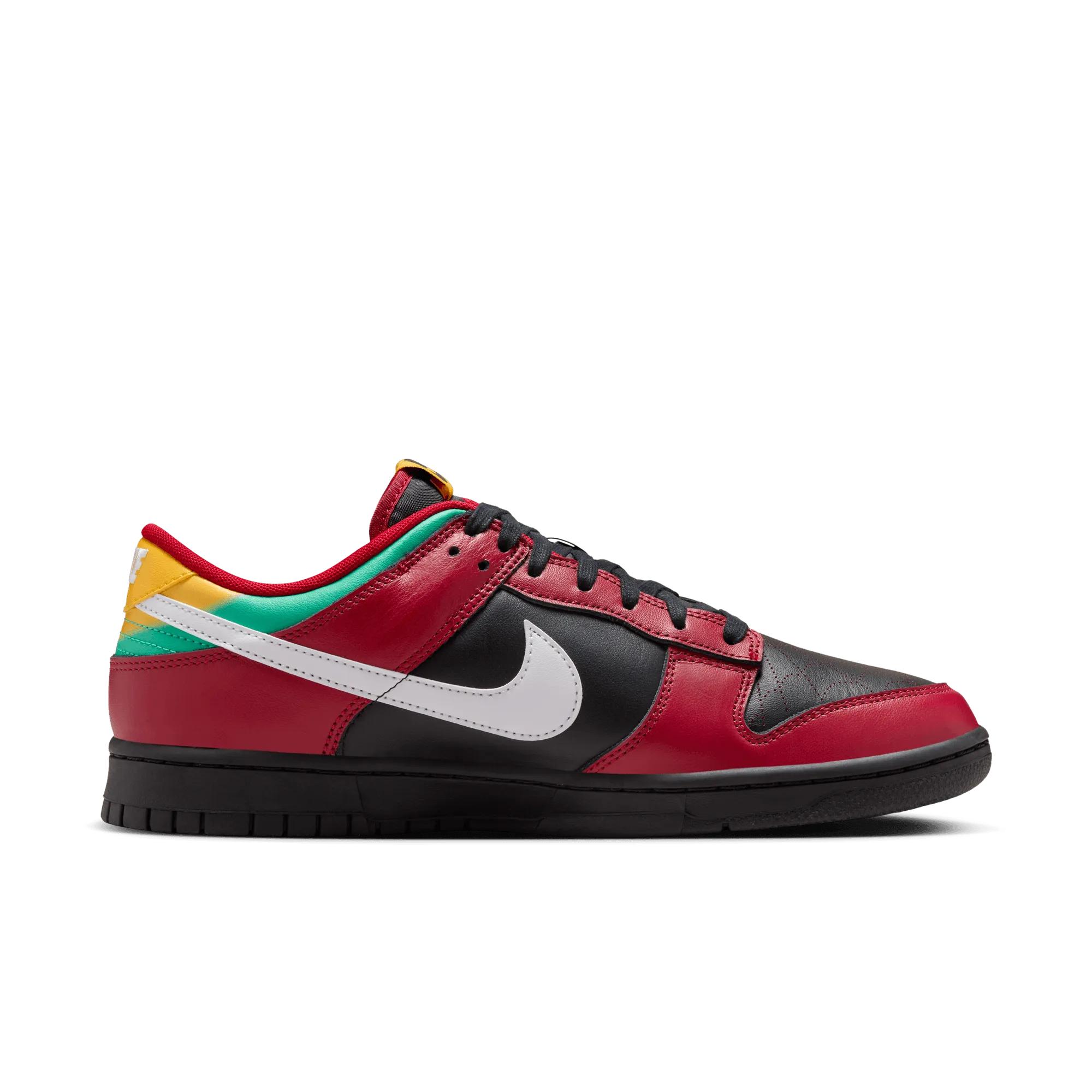 Men's Nike Dunk Low Retro LTD Bike Tattoos - Black/White/Gym red/University Gold