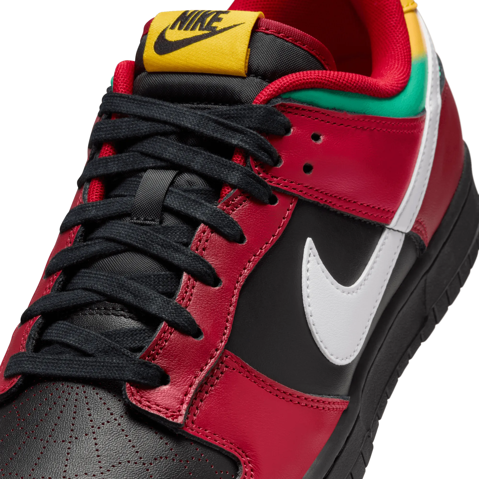 Men's Nike Dunk Low Retro LTD Bike Tattoos - Black/White/Gym red/University Gold