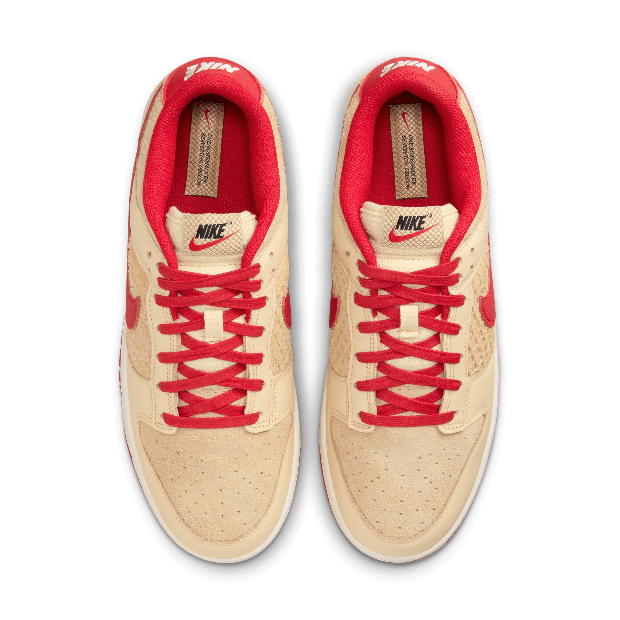 Men's Nike Dunk Low Retro SE Strawberry Waffle - Pale Vanilla/University Red/Sail/Wheat