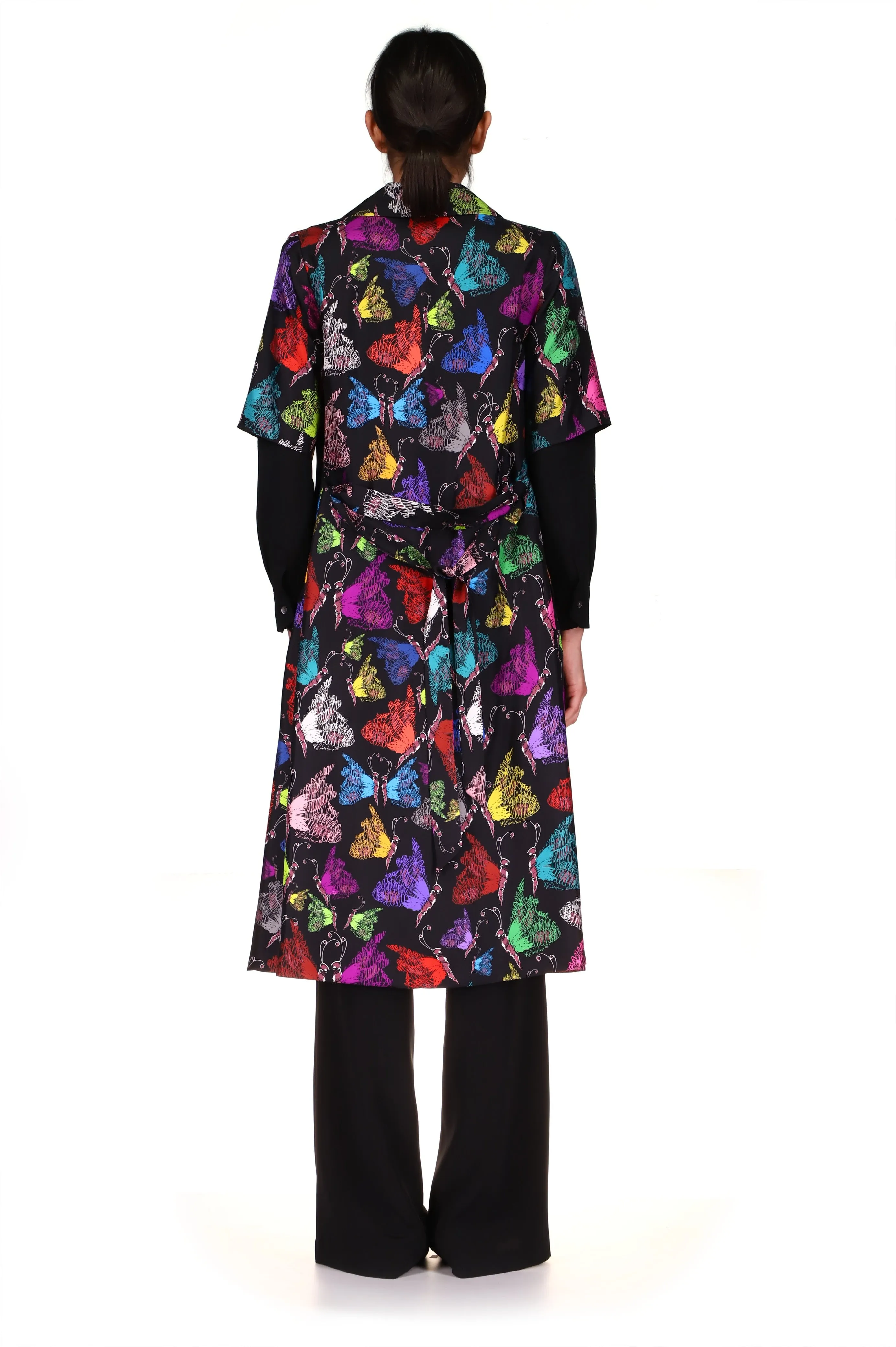 'MILLE PAPILLONS' S/S WRAP DRESS