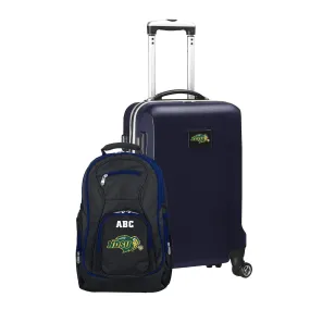 MOJO NDSU Bison Navy Personalized Deluxe 2-Piece Backpack & Carry-On Set