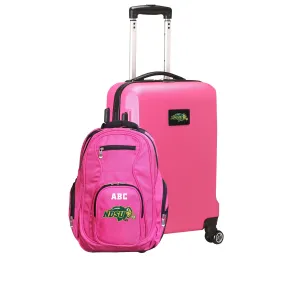 MOJO NDSU Bison Pink Personalized Deluxe 2-Piece Backpack & Carry-On Set