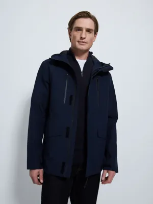 Navy Lightweight Zip Up Waterproof Jacket | Men | George at ASDA