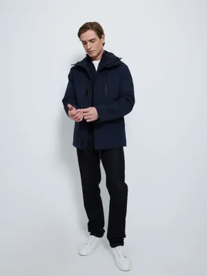 Navy Lightweight Zip Up Waterproof Jacket | Men | George at ASDA