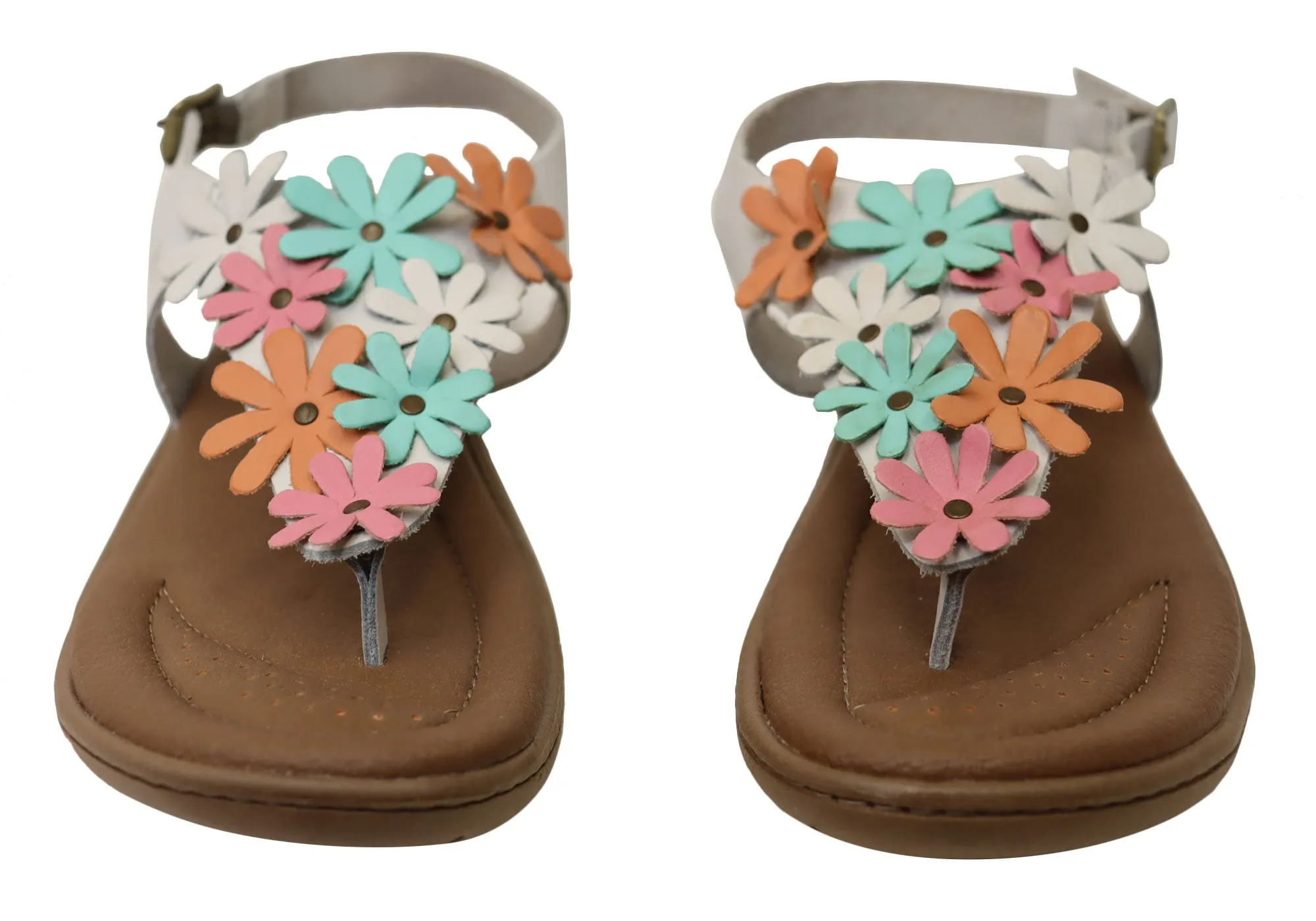 New Face Kimmy Womens Comfortable Leather Sandals Made In Brazil