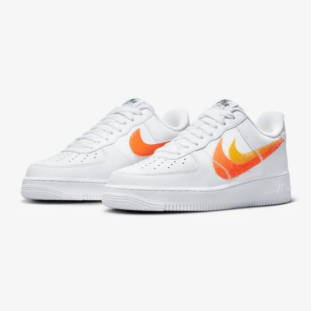 Nike air force 1 '07 (spray paint swoosh safety orange/ white/ university gold/ black/ safety orange