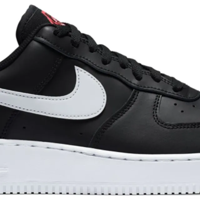 Nike air force 1 07 worldwide black white flash crimson