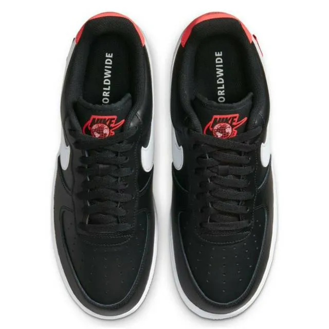 Nike air force 1 07 worldwide black white flash crimson