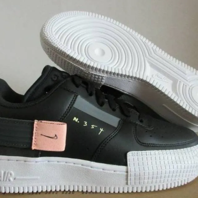 Nike air force 1 type gs black anthracite