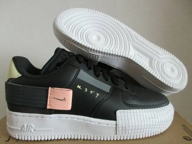 Nike air force 1 type gs black anthracite