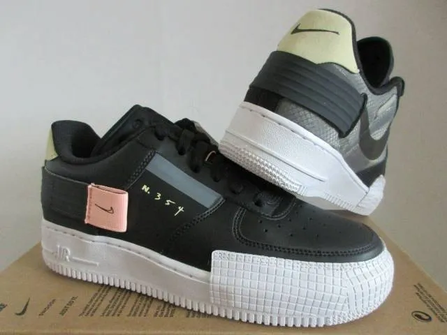 Nike air force 1 type gs black anthracite