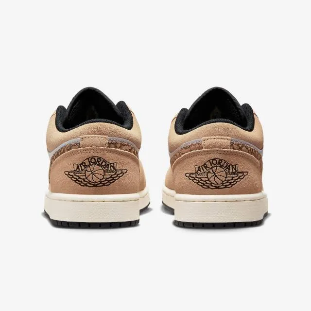 Nike air jordan 1 low se (brown elephant/ hemp/ metallic gold/ white/ light british tan/ black) men us 8-13 dz4130-201