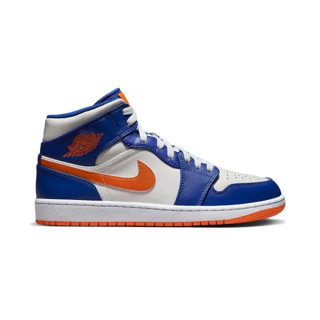 Nike air jordan 1 mid (knicks/ blue/ game royal/ rush orange/ phantom/ white) men us 8-13 fd1029-400