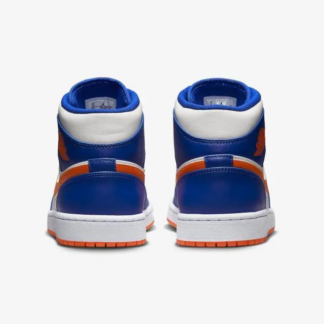 Nike air jordan 1 mid (knicks/ blue/ game royal/ rush orange/ phantom/ white) men us 8-13 fd1029-400