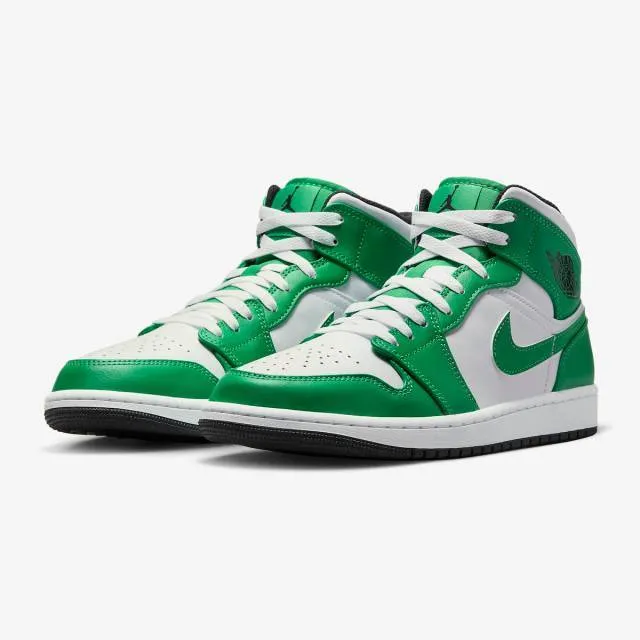 Nike air jordan 1 mid (lucky green/ black/ white) men us 8-13 dq8426-301