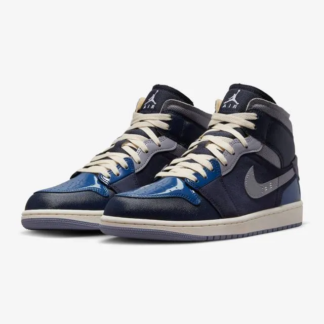 Nike air jordan 1 mid se craft (inside out obsidian/ obsidian navy/ french blue/ ashen slate/ white)