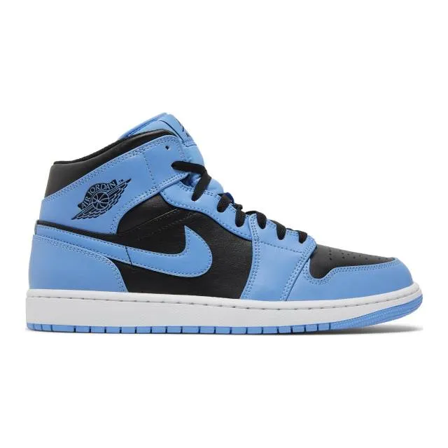 Nike air jordan 1 mid (university blue black/ university blue/ white/ black) men us 8-13 dq8426-401