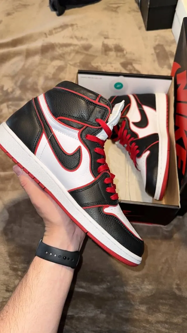 Nike air jordan 1 retro high og (gym red/ red/ black/ white/ sail gym red) men us 11 555088-062