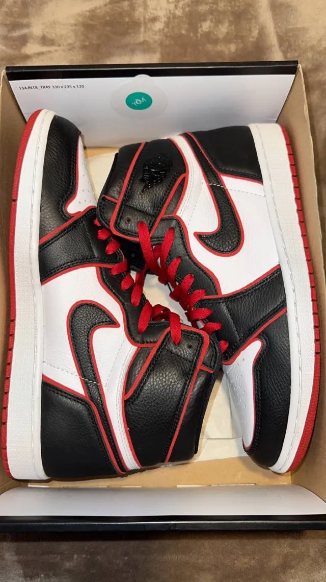 Nike air jordan 1 retro high og (gym red/ red/ black/ white/ sail gym red) men us 11 555088-062